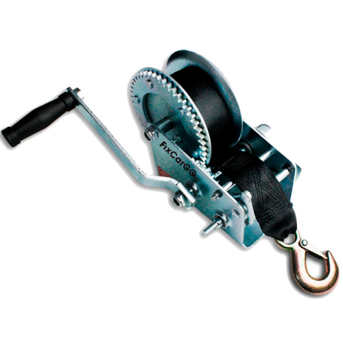 Лебёдка ручная барабанная, 0,7 т. с текстильной лентой 10 м. Лебёдка ручная барабанная, 0,7 т. с текстильной лентой 10 м.